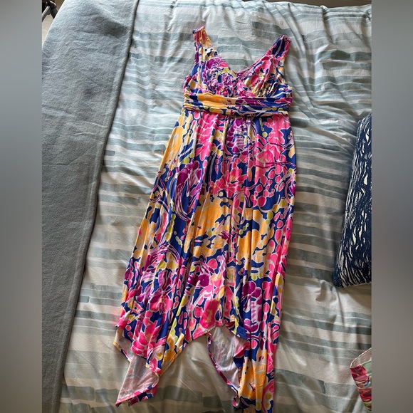 Lilly Pulitzer SLOANE MIDI SHIFT DRESS SIZE L - Picture 2 of 4